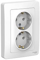 Розетка с заземлением Systeme Electric Blanca 1-м. 2-мод. белый картинка